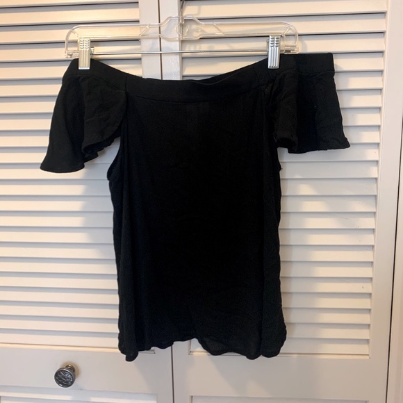 B.P.  Off the Shoulder Black Top - Picture 1 of 2
